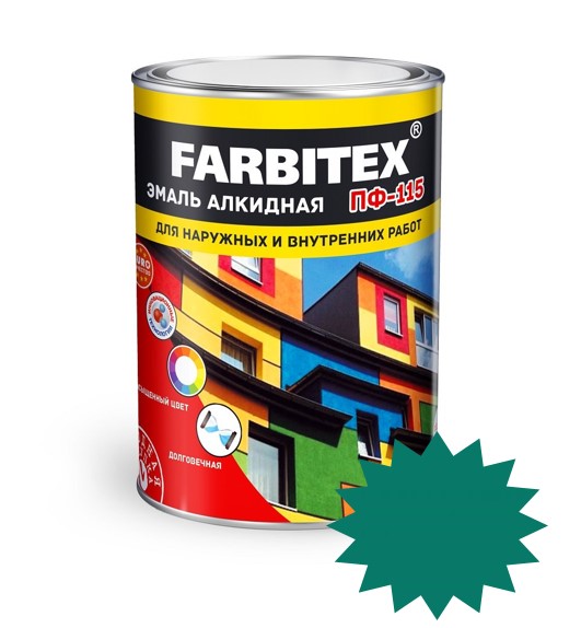 Эмаль Farbitex ПФ-115 0,8 кг