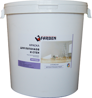Краска Farben для потолков и стен, 1,5 кг