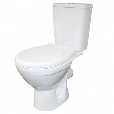 Унитаз-компакт Соло белый гориз. выпуск Rosa (КСФ)