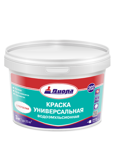 Краска в/э Диола 202 (8), 3 кг