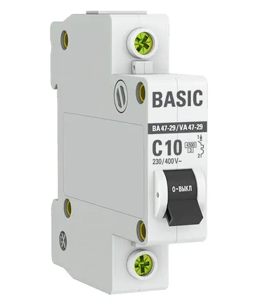 Автомат 1Р 10А (С) ВА47-29  4.5 кА EKF Basic 