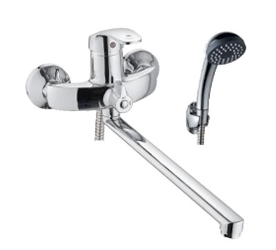 Смеситель д/ванны шар. L-30 см, с перекл.душа серый Исток 202120 d40 Антей