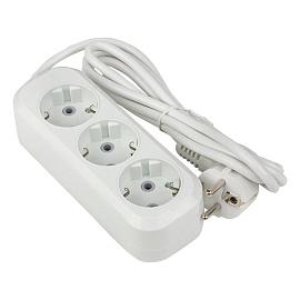 Удлинитель Эксперт 3 гнезда шнур 2м 16А/3,5КВТ с заземлением ПВС3*1