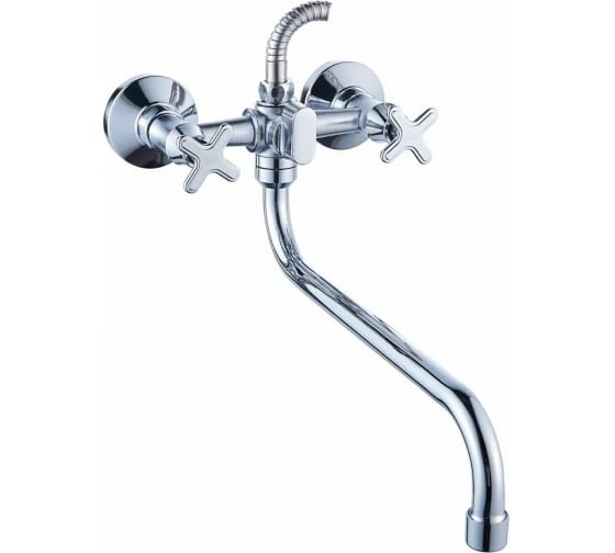 Смеситель для ванны Антей с 2-мя рукоятками S-30см, с переключателем душа Кристи 247350
