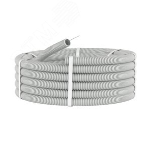 Труба гофрированная ПВХ (серый) d 25мм с зонд. легкая