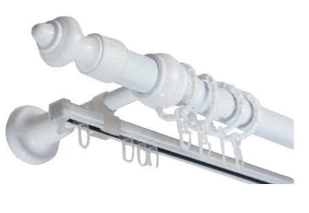 Карниз Кантри 2-рядный 3,0 м Белый