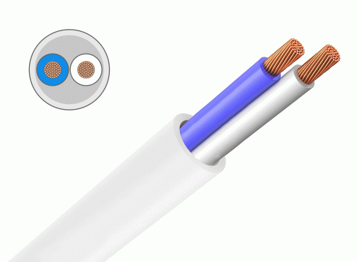 Провод ПВС 2*2,5 ГОСТ белый TDM