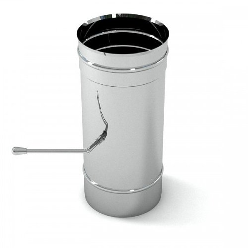 Заслонка (шибер поворотный) нержавеющий (430/0,8мм) Феррум d 120