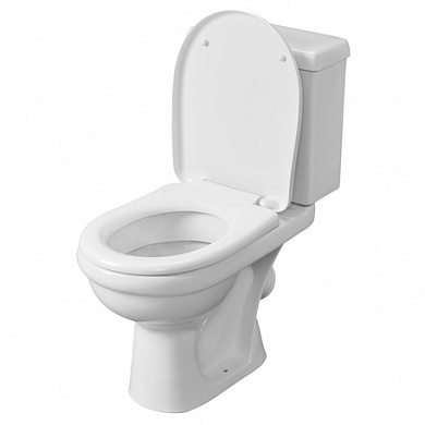 Унитаз-компакт Визит белый с арматурой и сиденьем, косой выпуск Santeri (Воротынск)
