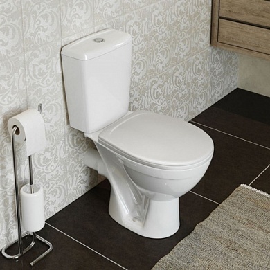 Унитаз-компакт Соло белый гориз. выпуск Rosa (КСФ)