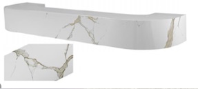 Карниз ЛОФТ 7 2-рядный с поворотом 2,4 м Мрамор с золотом