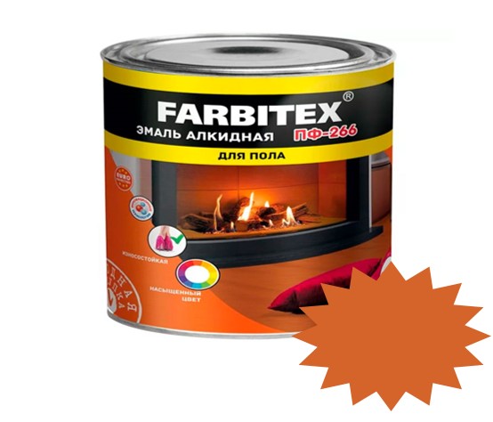 Эмаль Farbitex ПФ-266 2,7 кг (6), золотистая