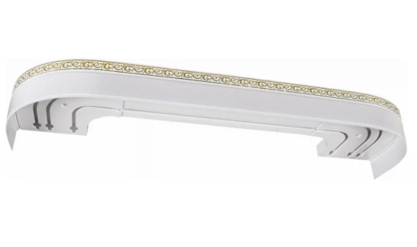 Карниз Галант Флора с поворотом 1,6 м Белый