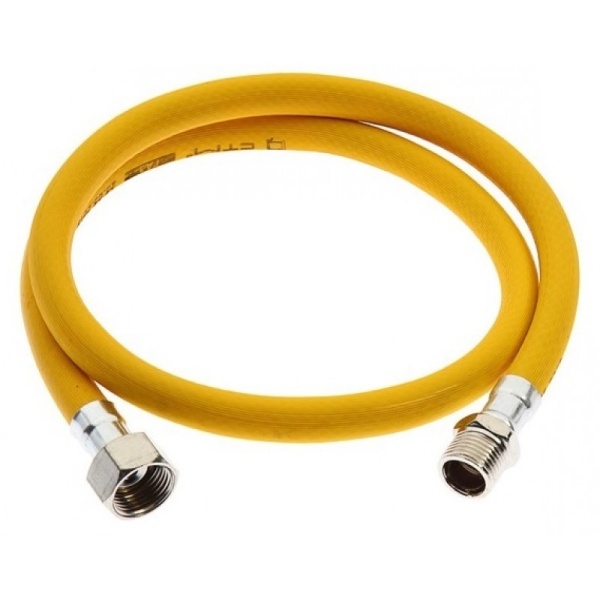 Газовая подводка ПВХ 1/2 г/ш 200 см (желтая)