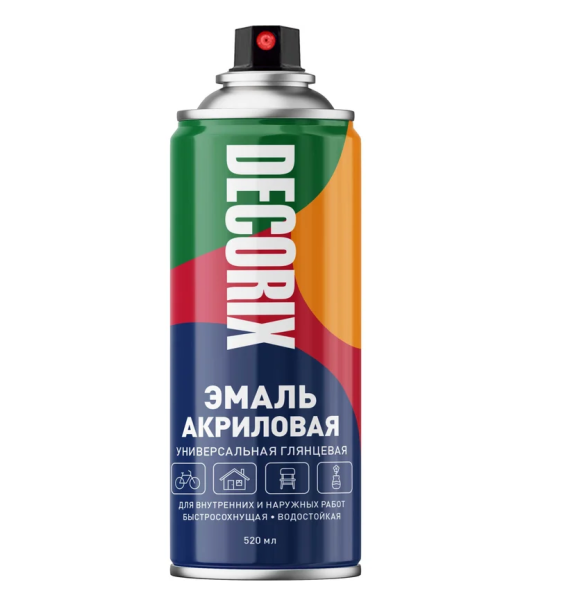 Эмаль аэрозольная акриловая универсал. Decorix 520 мл 0101-09, синяя глянц. /12/