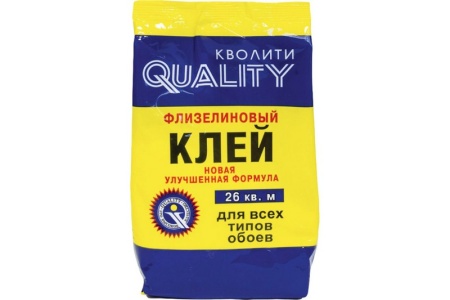 Клей обойный Кволити Флизелин с индикатором 200 гр. (пакет) /30/