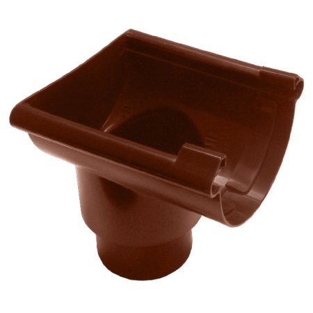 Воронка желоба торцевая универсальная RAL 8017 шоколад 