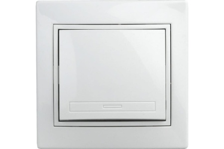 Выключатель Intro Plano 1-101-01 одноклавишный,10А-250В, IP20, СУ, белый