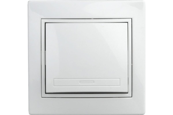 Выключатель Intro Plano 1-101-01 одноклавишный,10А-250В, IP20, СУ, белый