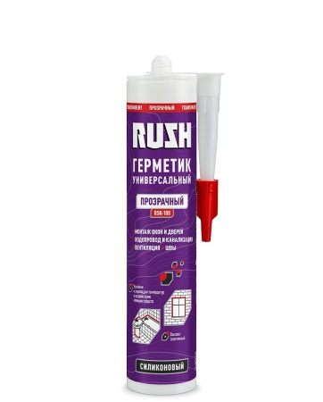 Герметик RUSH RSK-100 силиконовый универсальный 280 гр., прозрачный /12/