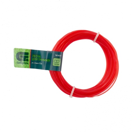 Леска для триммера круглая 1,3 мм х 15 м, Россия// Сибртех