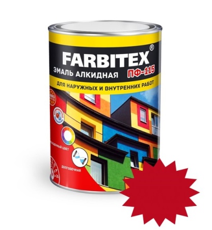 Эмаль Farbitex ПФ-115 0,8 кг