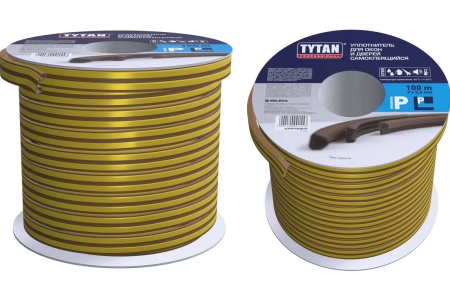 Уплотнитель P, коричневый 9*5,5мм, Tytan Professional, 100м