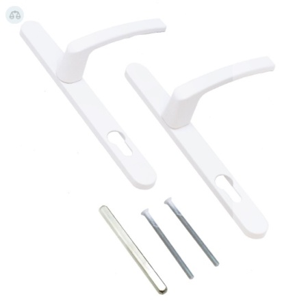 Комплект ручек ЛДМ Fural 85/70/25/02/9016 бел. с пружин. м/о 85 