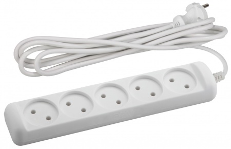 Удлинитель ЭРА б/з 5 гнезд 5 м, ПВС 2-1 10А