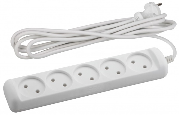 Удлинитель ЭРА б/з 5 гнезд 5 м, ПВС 2-1 10А