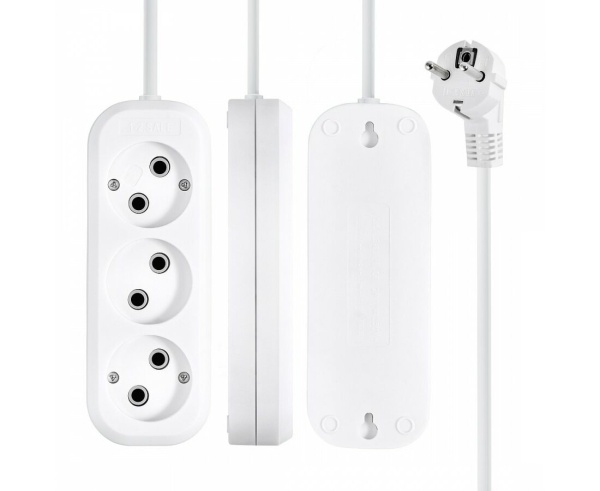 Удлинитель ПВС 3х1 3роз. 1,5м 16А земля (корпус АБС-пластик) 860479 1-2.SALE