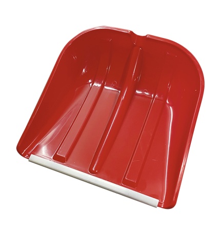 Лопата снегоуб. пласт., с алюм. планкой, б/черенка, 410*420 мм, цветная