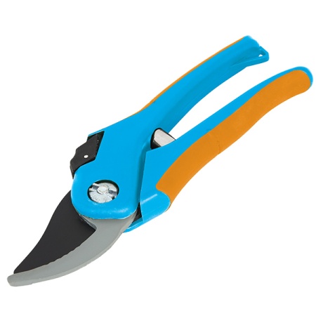 Секатор высокоуглеродистая сталь, прямой рез, тефлон покрытие, пластиковые ручки, 205мм, Yard