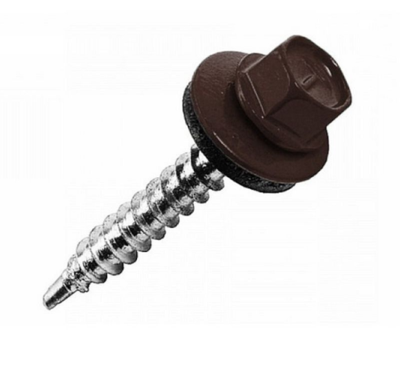Саморез 4,8*19 кровельный (сверло) RAL 8017 Шоколад