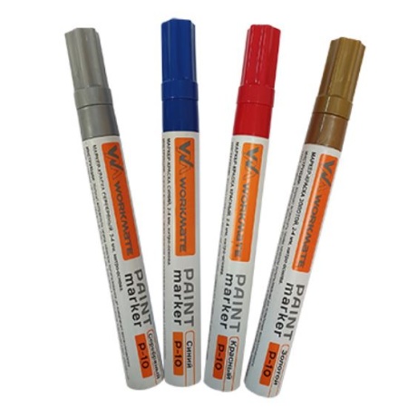 Маркер-краска цвет белый, ширина линии 2-4 мм