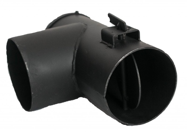 Переходник печной с шибером для КВО Сибирь 10-15-20-30 кВт