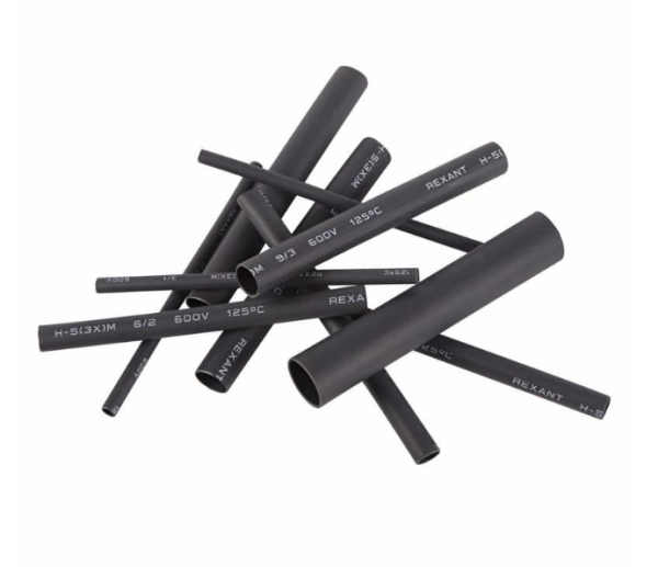 Набор термоусаживаемых трубок СТТК №7 GLUE 3:1, упаковка 7 шт. по 10 см REXANT