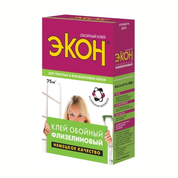 Клей обойный ЭКОН Флизелиновый, 470 г.