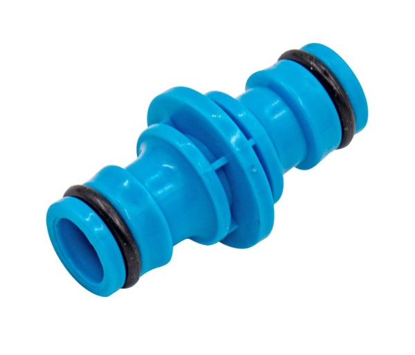 Переходник-соединитель штуцерный, д/шланга,  двухстор., пластиковый, Yard