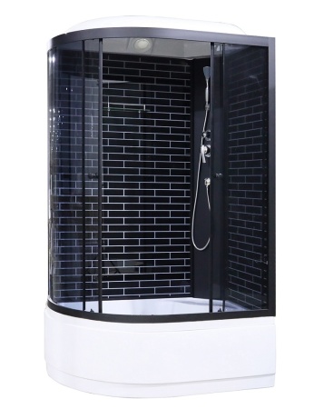 Душевая кабина ODA BST-5006 R 120*80*215 чёрный кирпич/высокий поддон т/с правая