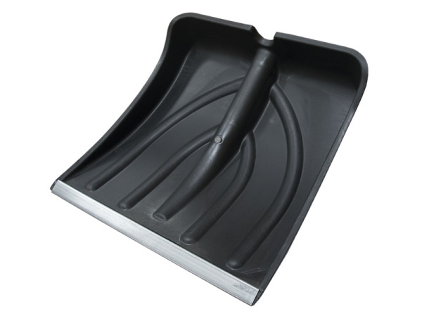 Лопата снегоуб. пласт., с алюм. планкой, б/черенка, 380*365мм