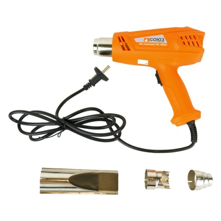 ТПС-18002Б Фен технический Союз, БАРБЕКЮ-МАСТЕР 1800 Вт, 2 ступени, 3 насадки