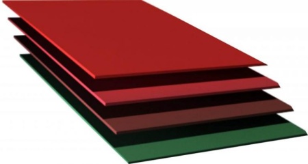 Шифер с декоративным покрытием ВИКолор микс (1570*1200*8)