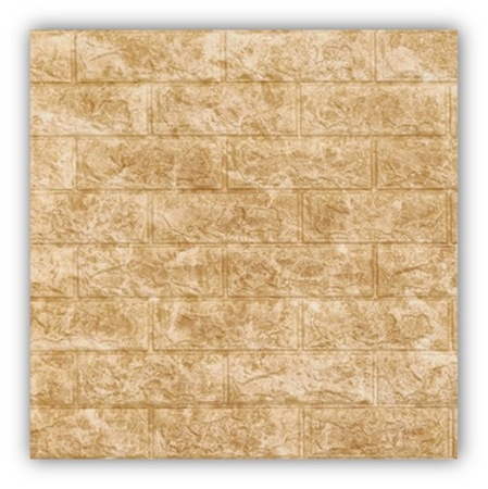 Панель самоклеящаяся 3D 700*770*3 мм, Мраморный кирпич Beige white