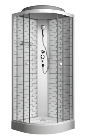 Душевая кабина ODA BST-5020 90*90*215 белый кирпич/низкий поддон п/с