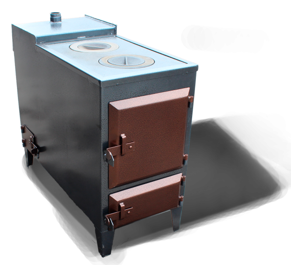 Котел отопительный  КТТ-15 с плитой (проч. дверка слева)