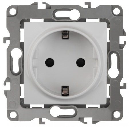Розетка ЭРА 2Р+Е Schuko,16A-250B, 12-2111-01 Белый