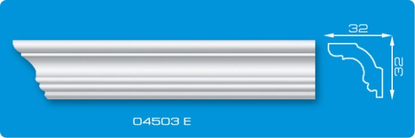 Плинтус экструз. 04503 Е 2м (120) (32*32)