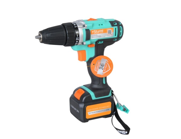CD3224L Дрель аккумуляторная Sturm!, 24В, 35Нм, конусный патрон, 2х2.0Ач, ЗУ, кейс