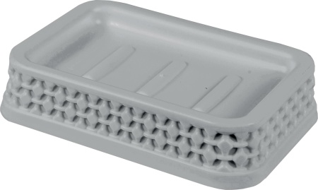 Мыльница Oslo пластик, серый шторм, Plast team